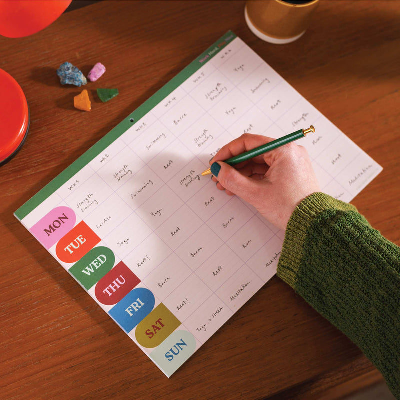 A4 Work Hard, Play Nice Weekly/Monthly Planner Pad