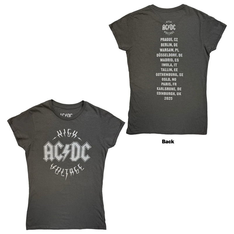 AC/DC - Silver High Voltage EU Tour '25 T-Shirt