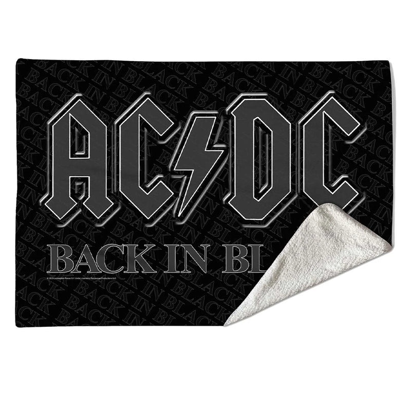 AC/DC - Back In Black Large Sherpa Fleece Blanket