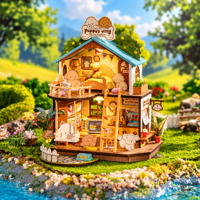 Rolife DIY Miniature House - Puppy's Cozy Villa