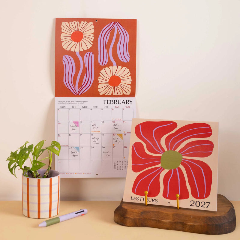 Les Fleurs Perpetual Birthday Calendar