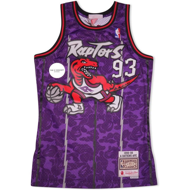 Bape X Mitchell & Ness Raptors Cameo Basketball Swingman Jersey