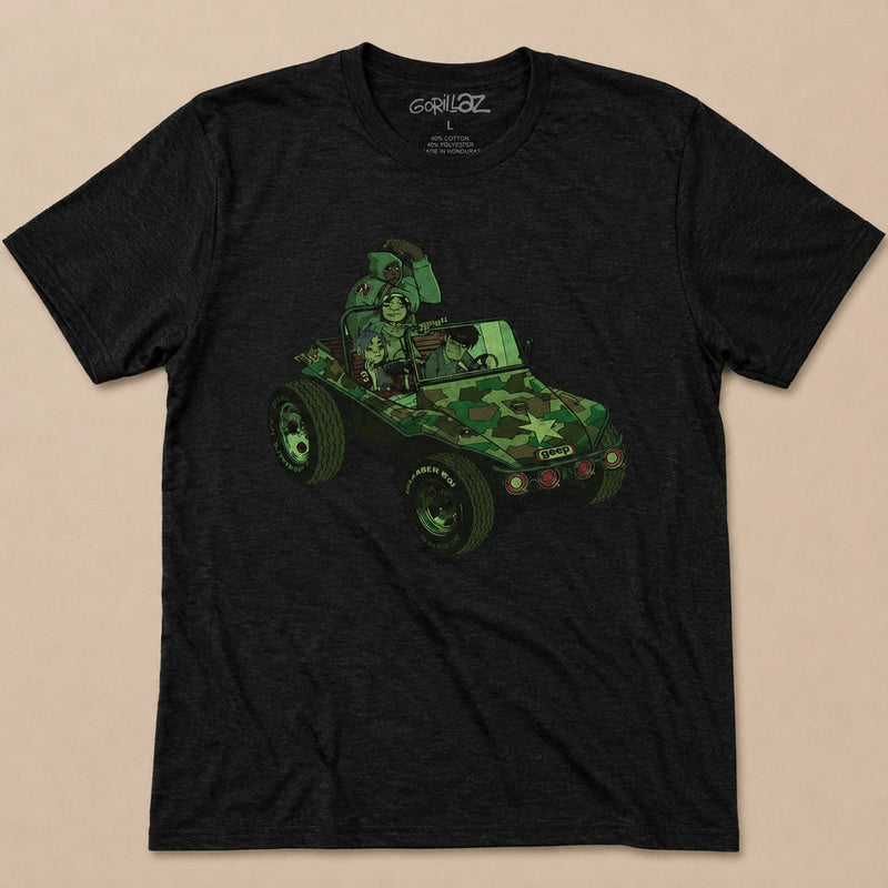 Gorillaz - Group Green Jeep T-Shirt