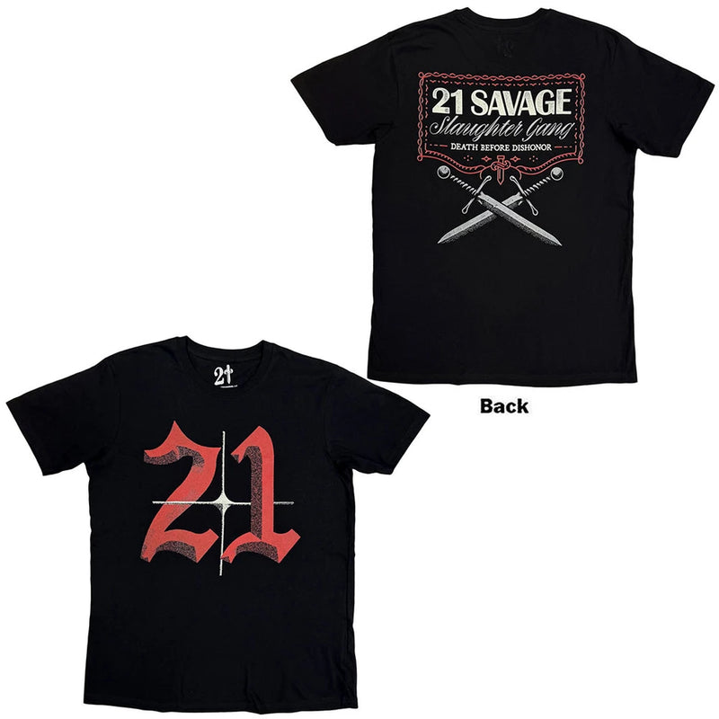 21 Savage - Death Before Dishonor Daggers T-Shirt