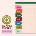 A4 Work Hard, Play Nice Weekly/Monthly Planner Pad
