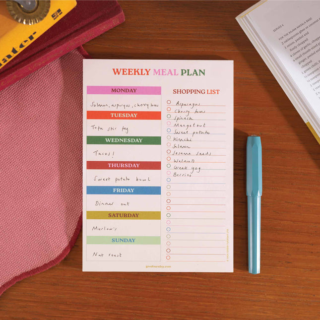 A5 Work Hard, Play Nice Meal Planner and Shopping List