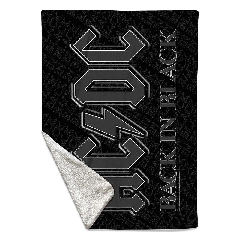 AC/DC - Back In Black Small Sherpa Fleece Blanket