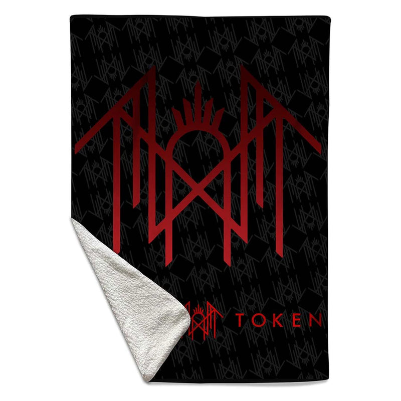 Sleep Token - Red Logo Small Sherpa Fleece Blanket