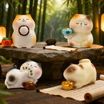 Chill Cat Incense Holder Figure - Blessing Cat