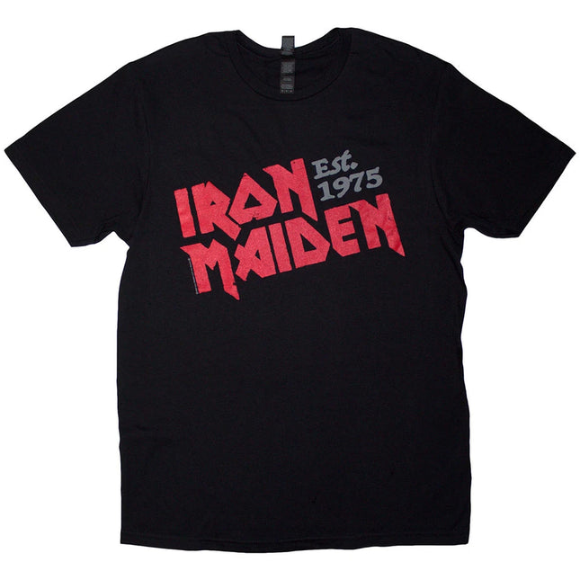 Iron Maiden - Est. 1975 Slanted Logo T-Shirt