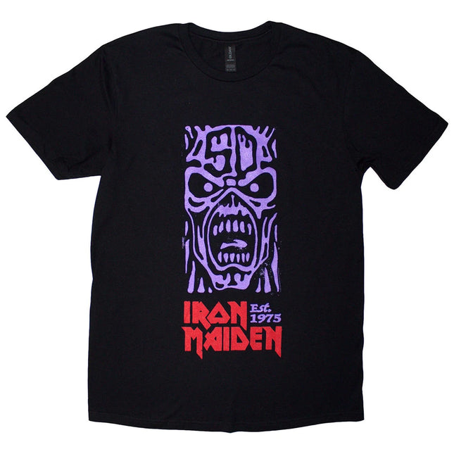 Iron Maiden - Est. 1975 Stamp Logo Purple T-Shirt