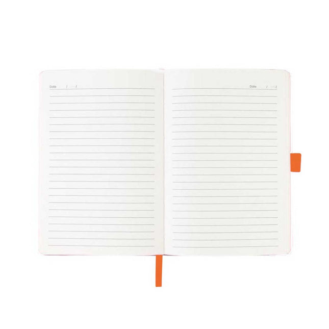 Pop Shop A5 PU Notebook with Pen Loop - Orange