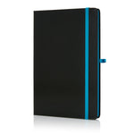 Santhome A5 Hardcover Ruled Notebook - Black-Blue