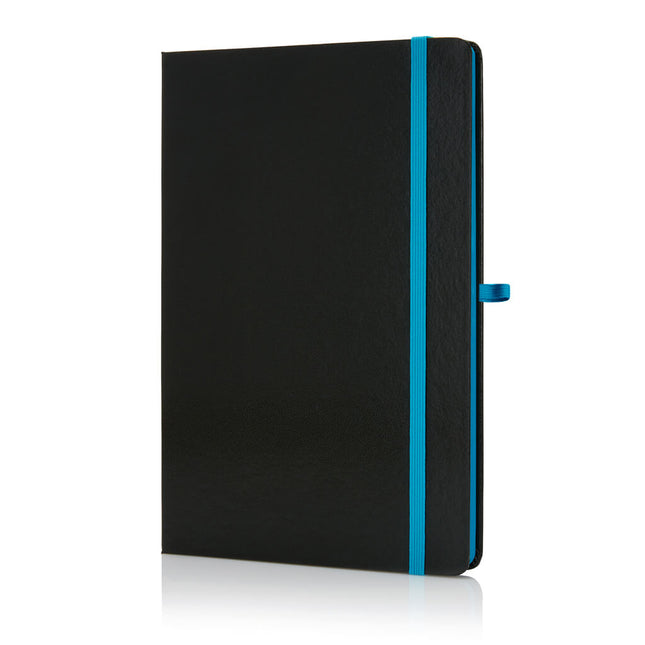Santhome A5 Hardcover Ruled Notebook - Black-Blue