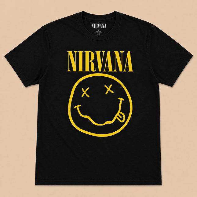 Nirvana - Yellow Happy Face T-Shirt