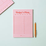 A5 Pink & Red Daily Planner Pad