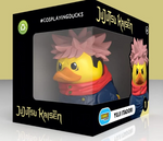 Jujutsu Kaisen Yuji Itadori TUBBZ collectible duck figure in display box with pink hair detail - Numskull Designs anime collectible
