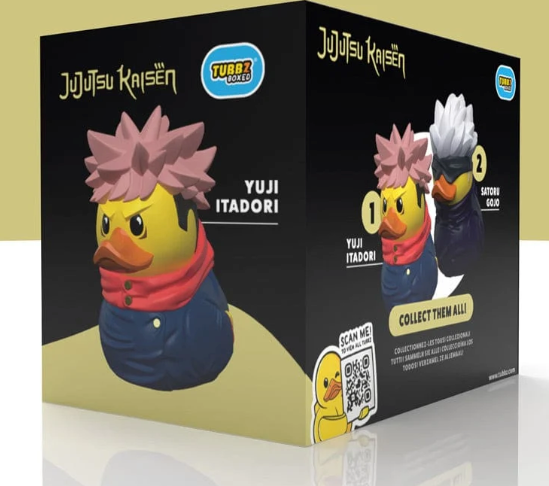 Jujutsu Kaisen Yuji Itadori TUBBZ Boxed Edition packaging showing the collectible duck figure by Numskull Designs