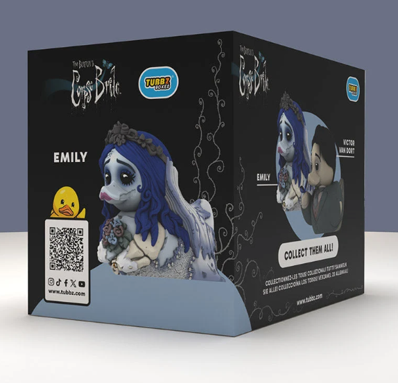 Corpse Bride Emily TUBBZ Boxed Edition collectible duck figure packaging front view