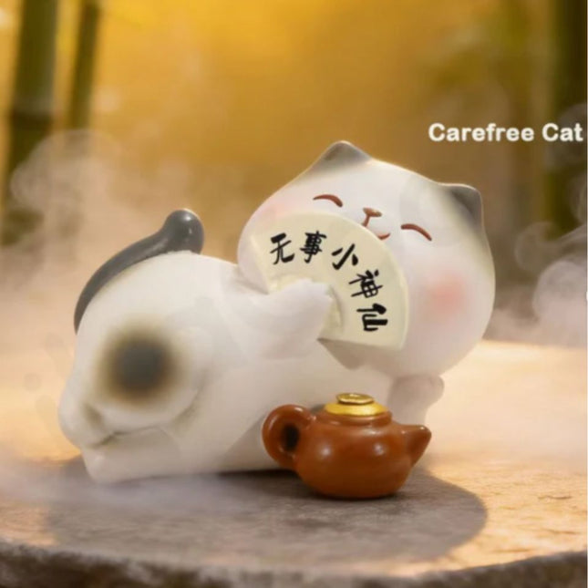 Chill Cat Incense Holder Figure - Carefree Cat
