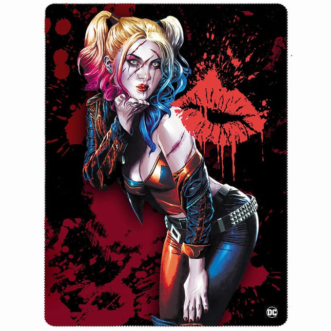 DC Comics Fleece Blanket: Harley Quinn Kiss