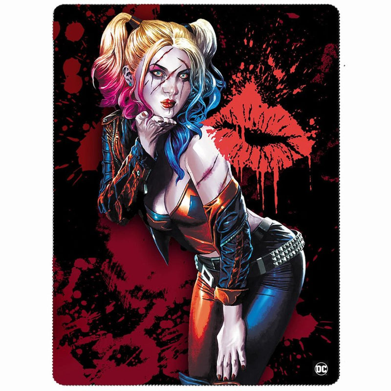 DC Comics Fleece Blanket: Harley Quinn Kiss
