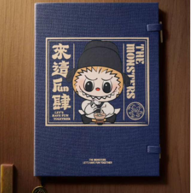 POP MART The Monsters Let's Have Fun Together Notebook featuring Labubu Chinese-style design