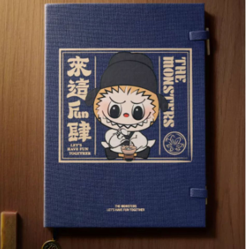 POP MART The Monsters Let's Have Fun Together Notebook featuring Labubu Chinese-style design