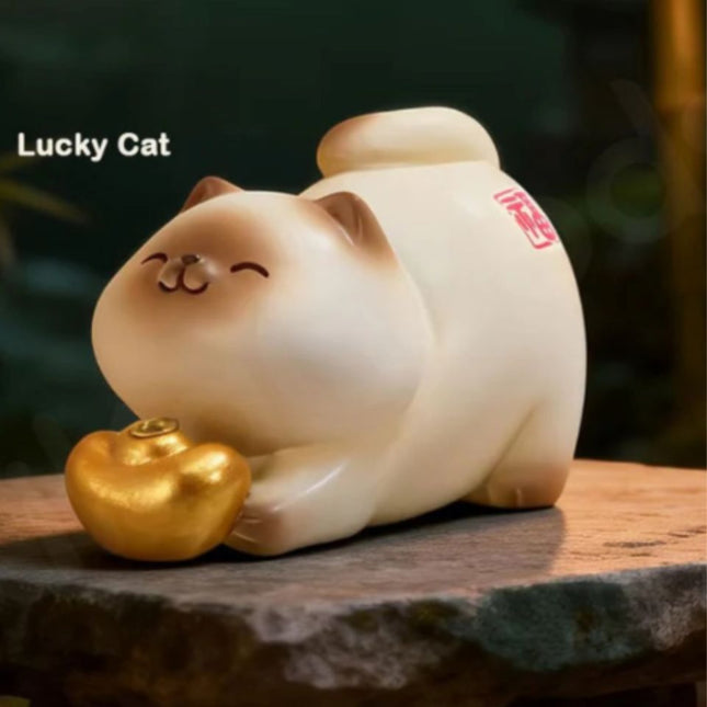 Chill Cat Incense Holder Figure - Lucky Cat