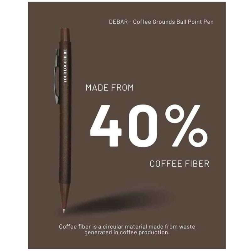 DEBAR Coffee Grounds Ballpoint Pen - Natural